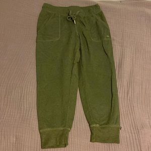Cropped green sweats